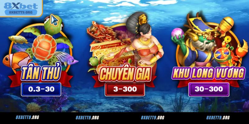 Các cấp độ hiện có trong trò chơi Bắn cá Rồng 8XBET